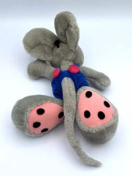 2x Diddl Plüsch Kuscheltiere Depeche - GRAU & WEIß