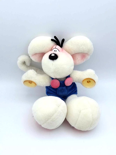 2x Diddl Plüsch Kuscheltiere Depeche - GRAU & WEIß