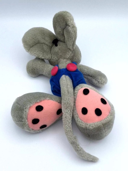 2x Diddl Plüsch Kuscheltiere Depeche - GRAU & WEIß